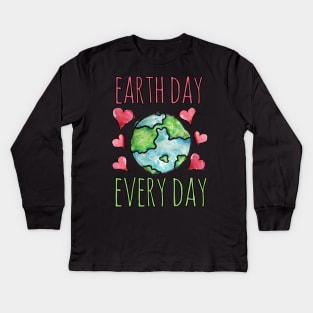 Earth Day Every Day Kids Long Sleeve T-Shirt